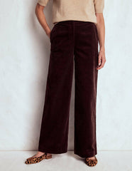 Belgravia Chunky Cord Pants-Deep Aubergine / Boden Online