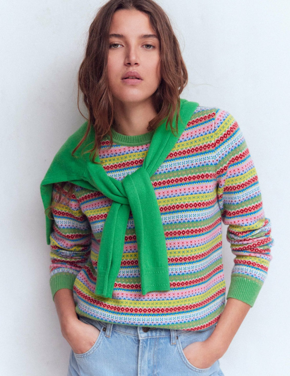 Edie Fair Isle Sweater-Multi, Heritage Geo / Boden Online