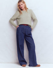 Davina Puff Sleeve Sweater-Ivory, Nep / Boden On sale