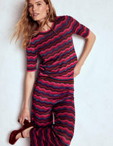 Jacquard Knitted T-Shirt-Multi / Boden Discount