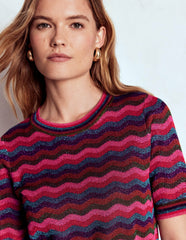 Jacquard Knitted T-Shirt-Multi / Boden Discount