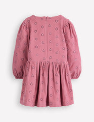 Cord Broderie Dress-Pink Haze / Boden us
