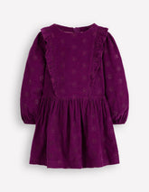 Cord Broderie Dress-Blackberry / Boden