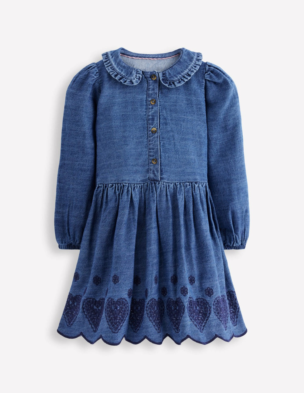 Pretty Shirt Dress-Mid Vintage Broderie Hearts / Boden On sale
