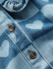 Pretty Shirt Dress-Denim Heart Stamp / Boden Outlet