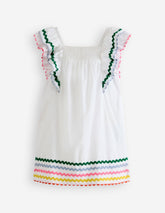 Flutter Sleeve Woven Dress-Soft Ivory / Boden On sale