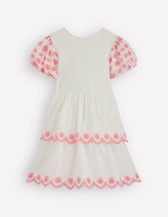 Broderie Rara Jersey Dress-Soft Ivory/ Salmon Pink / Boden Discount