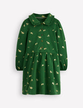 Cosy Jersey Shirt Dress-Green Foil Floral / Boden Discount