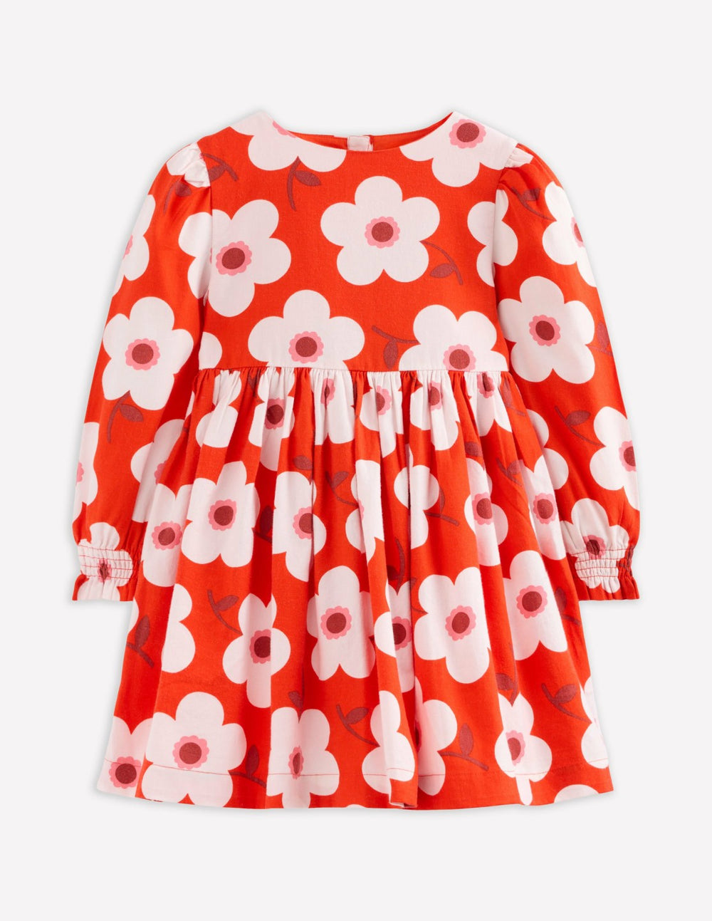 Madeline Long Sleeve Dress-Sunset Orange Giant Daisy / Boden us