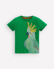 Superstitch T-Shirt-Green Tambourine Cockatoo / Boden Online
