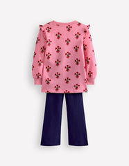 Sweat Tunic and Flare Set-Pink Posy / Boden On sale