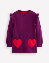 Heart Pocket Tunic-Deep Wisteria Hearts / Boden us
