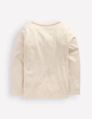Long Sleeve Bouclé T-shirt-Oatmeal Marl Rollerskate / Boden Outlet