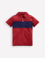 Slub Polo Shirt-Jam Red / College Navy / Boden On sale