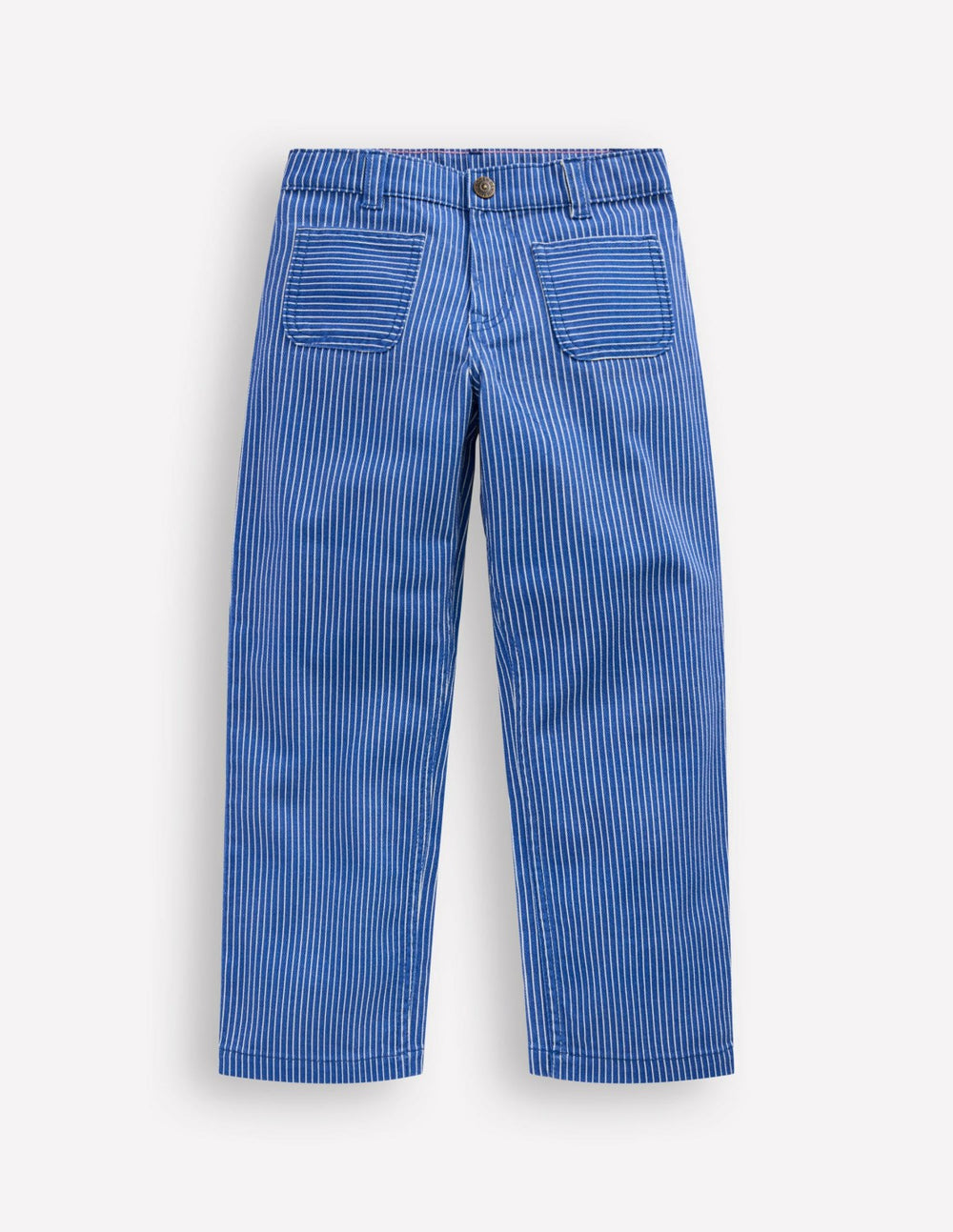 Patch Pocket Straight Jeans-Blue and Ivory Ticking Stripe / Boden us