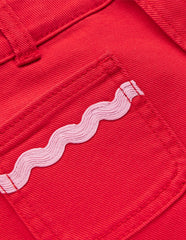 Patch Pocket Pants-Poppy Red / Boden