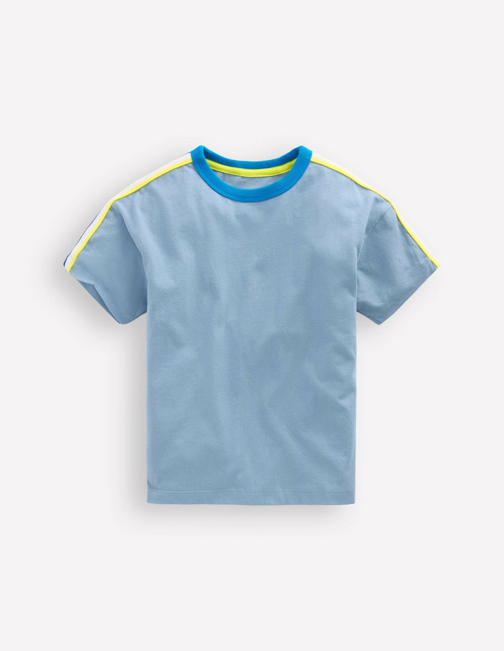 Relaxed Rainbow Tape T-shirt-Regatta Blue / Boden Outlet