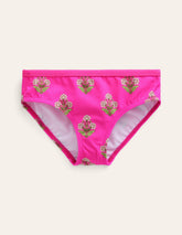 Patterned Bikini Bottoms-Pink Small Woodblock / Boden On sale