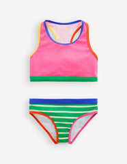 Racerback Bikini-Flamingo Pink/Pea Green Stripe / Boden us