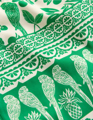 Cross-back Tankini Top-Rich Emerald Parrot Palm / Boden