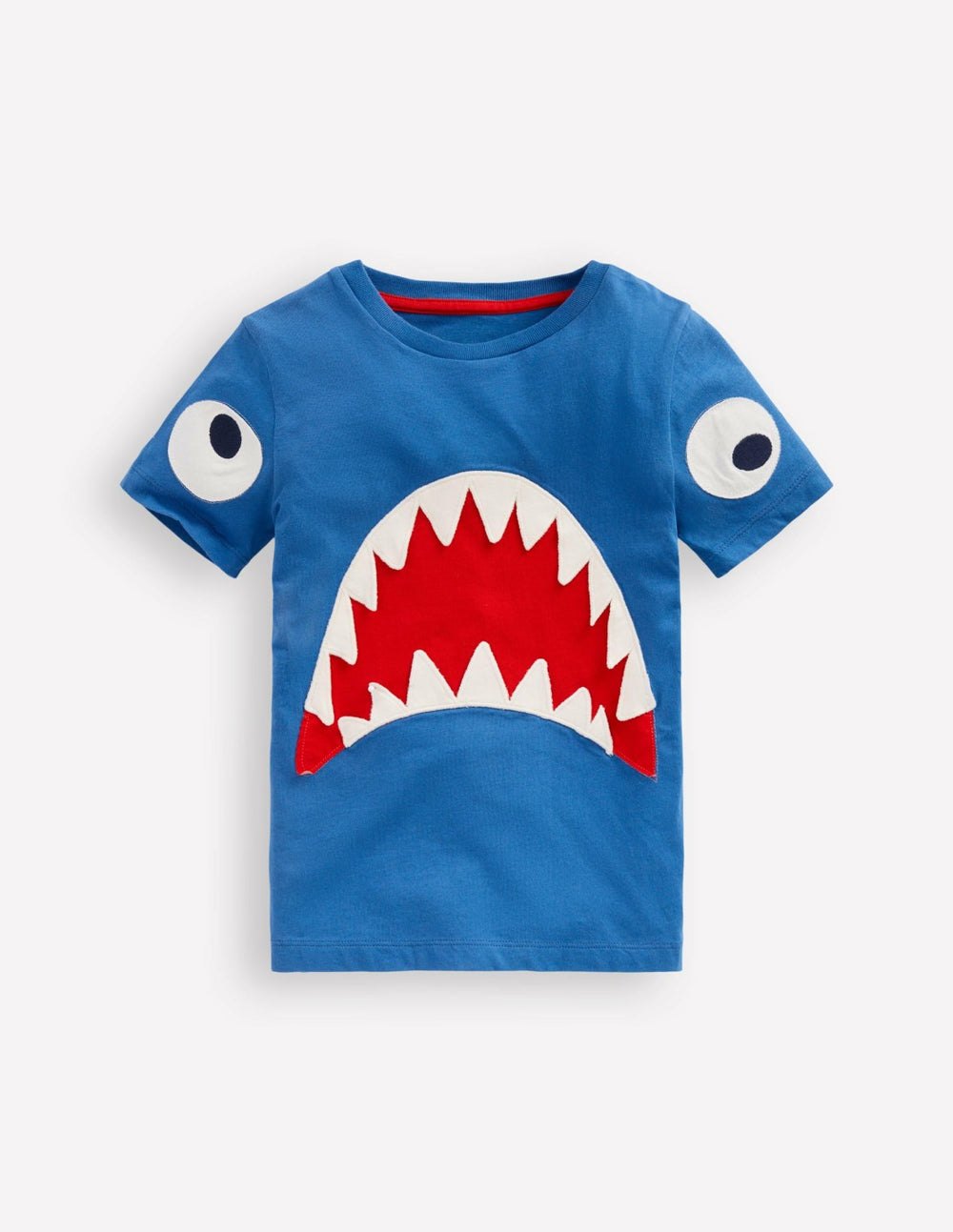 Short Sleeve Fun Appliqué Tee-Bluejay Shark / Boden Sale