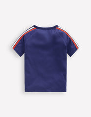 Rainbow Raglan T-shirt-TWILIGHT BLUE / Boden Discount