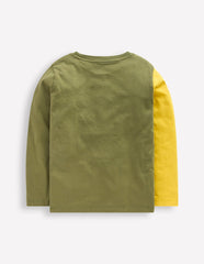 Fun Appliqué T-shirt-Lucky Green Digger / Boden