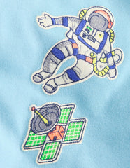 Short Sleeve Badge T-shirt-GLACIER LAKE Outer Space / Boden Online