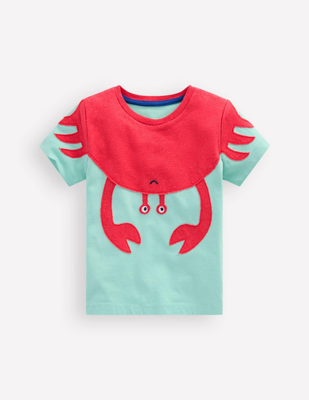 Short Sleeve Fun Appliqué Tee-Spearmint Crab / Boden Outlet