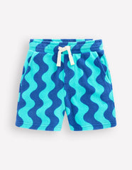 Towelling Shorts-Sapphire Blue Wave / Boden Online