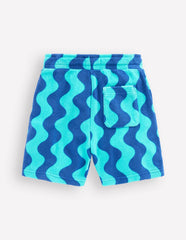 Towelling Shorts-Sapphire Blue Wave / Boden Online