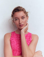 Silvia Boned Bodice Maxi Dress-Pink Punch Lace / Boden