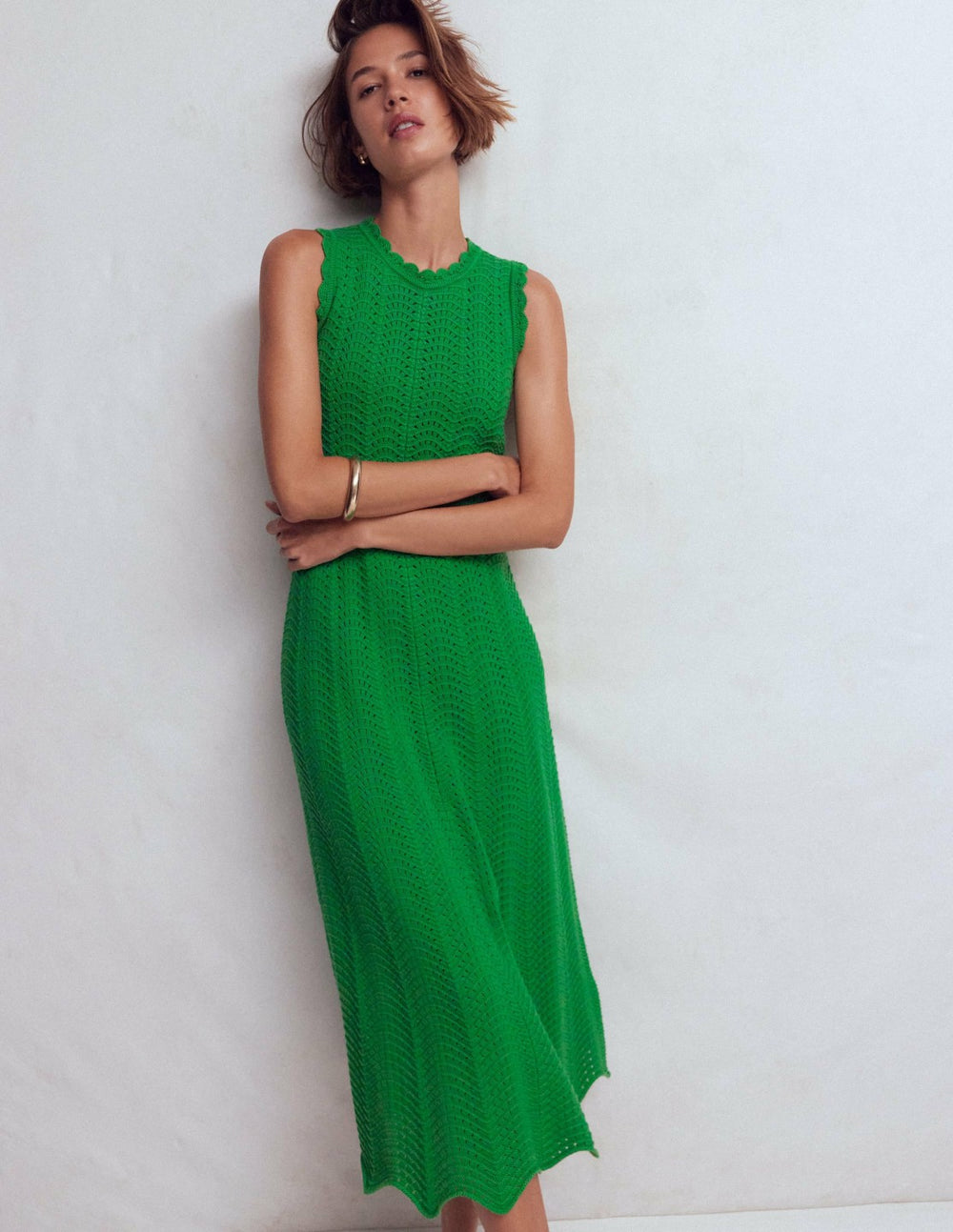 Stella Maxi Crochet Dress-Shamrock Green / Boden Outlet