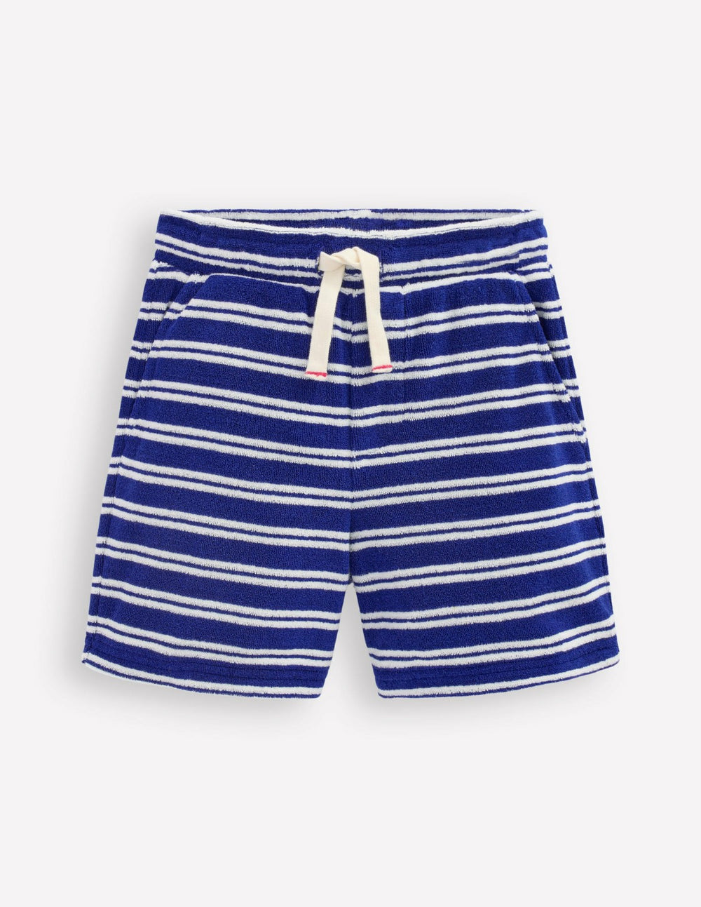 Towelling Shorts-Sapphire Blue and Ivory / Boden Outlet