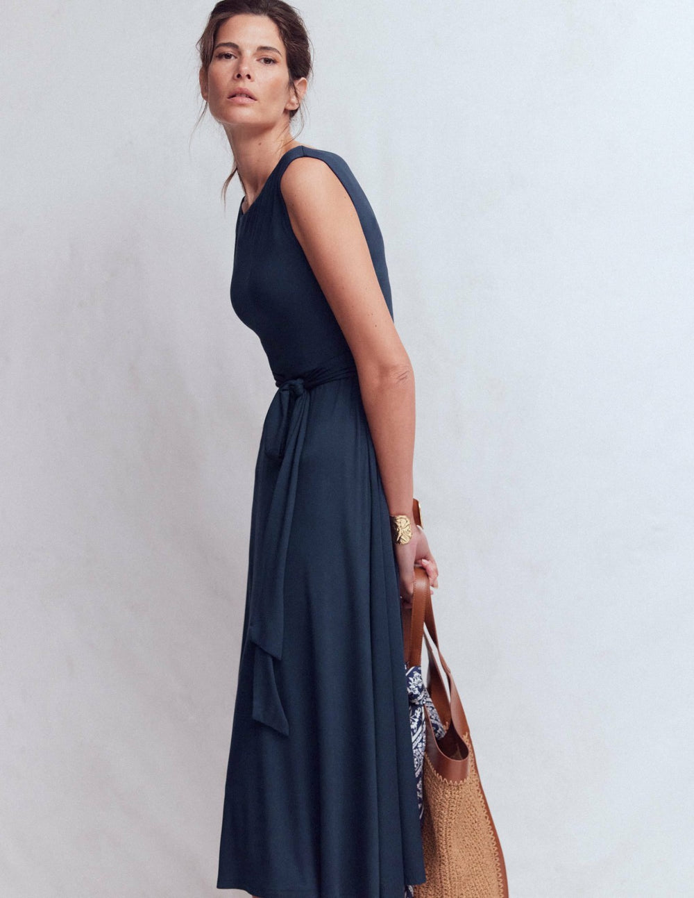 Tamsin Jersey Midi Dress-Navy / Boden Online