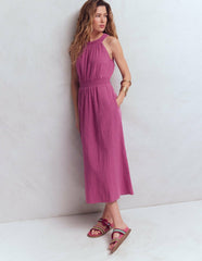 Daphne Double Cloth Dress-Warm Mauve / Boden