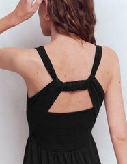 Saoirse Smocked Jersey Dress-Black / Boden Online