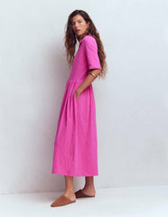 Aria Collared Jersey Dress-Passion Flower / Boden Discount