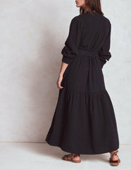 Cecily Double Cloth Midi Dress-Midnight Blue / Boden Sale