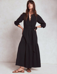 Cecily Double Cloth Midi Dress-Midnight Blue / Boden Sale