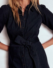 Clara Cord Midi Dress-Midnight Blue / Boden Online
