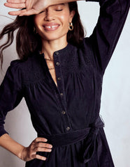 Cecily Cord Midi Dress-Navy / Boden Online