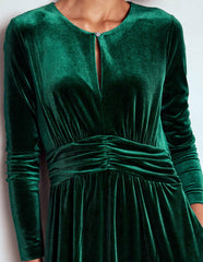 Tilda Velvet Midi Dress-Botanical Garden / Boden Online