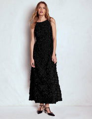 Scoop Back Fit and Flare Dress-Black / Boden Discount