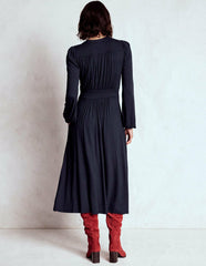 Lily Long Sleeve Midi Dress-Navy / Boden Outlet
