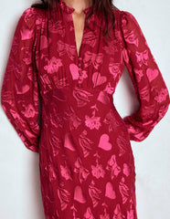 Cassie Devore Midi Tea Dress-Pink Peony, Dainty Medley / Boden Outlet