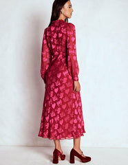 Cassie Devore Midi Tea Dress-Pink Peony, Dainty Medley / Boden Outlet