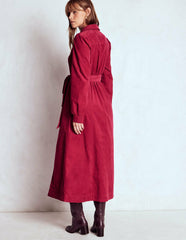 Adelaide Zip Cord Midi Dress-Burgundy Red / Boden Outlet
