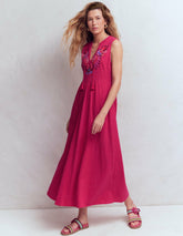 Notch Neck Jersey Maxi Dress-Granita / Boden us