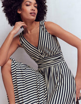 Elodie Jersey Maxi Dress-Navy and Ivory Stripe / Boden us